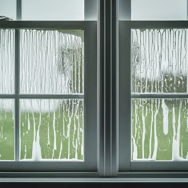 window interior being washed