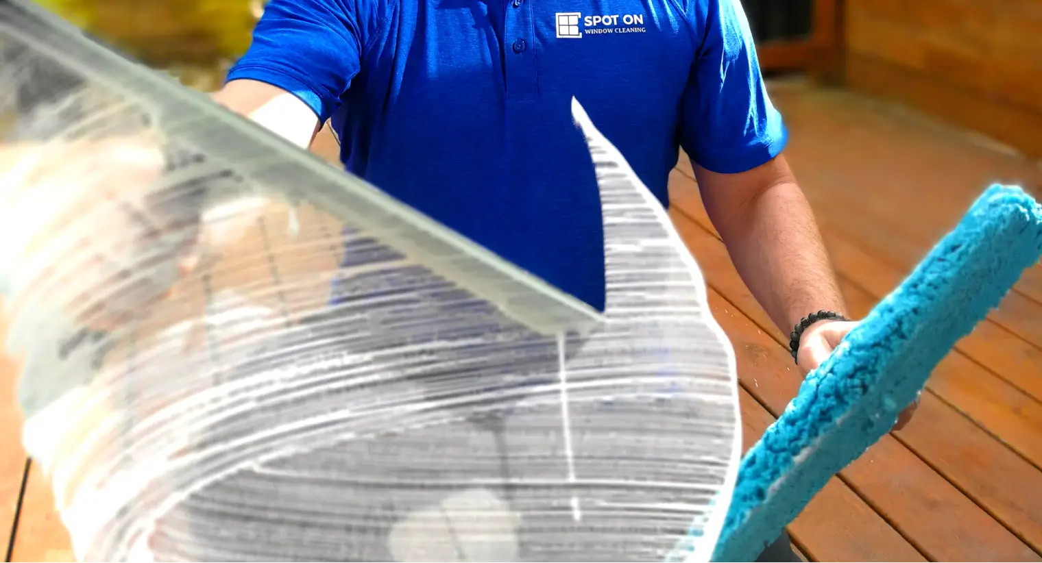 Spot On washing a large window